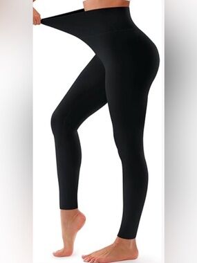 Black High Waisted Leggings | Tummy Control | Stretch Pants | Non See Through